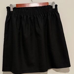 JCrew black wool mini skirt